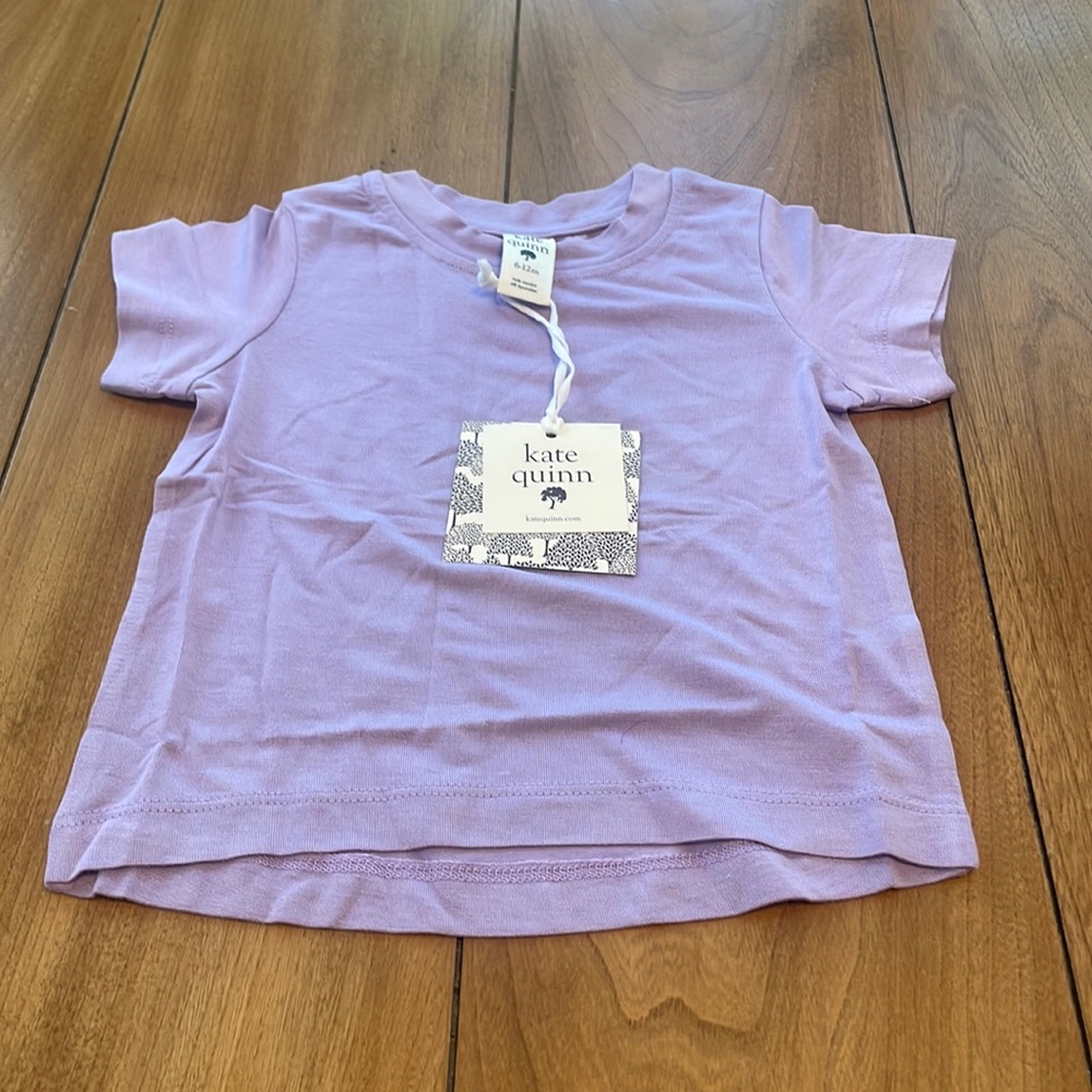 Kate Quinn Tee Chalk Purple 6-12m Super Silky Modal T-shirt Short Sleeve NWT